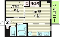 エルパラッツォ京橋 2Kの間取図画像