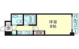 ロジェ今福鶴見 1Kの間取図画像