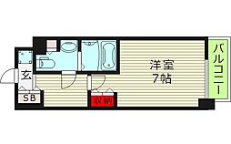 WORLDEYE大阪城EASTADVANCE 1Kの間取図画像