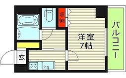 パークヒルズ玉造アジェラート 1Kの間取図画像