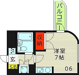 フォーラム都島内代駅前 ワンルームの間取図画像