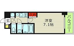 セレニテ京橋クレア 1Kの間取図画像