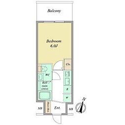 セレニテ梅田北グランデ 1Kの間取図画像