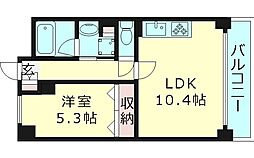 RESIDENCEMIWA 1LDKの間取図画像