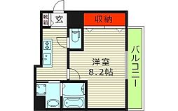 EIGHTSHIROKITA 1Kの間取図画像