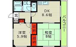 ファミール 2LDKの間取図画像