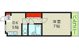 千寿シーク3 1DKの間取図画像