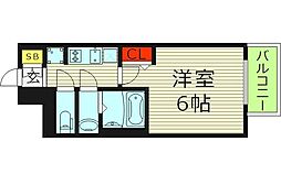 プレサンス深江橋ラヴィゲート 1Kの間取図画像