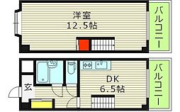 シティガーデン鶴見 1DKの間取図画像