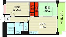 サンシャイン鶴見緑地 2LDKの間取図画像