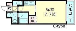 プレジオ都島 1Kの間取図画像