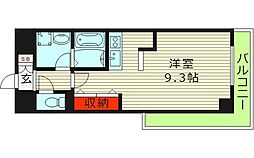 アドヴァンテージ守口 1Kの間取図画像