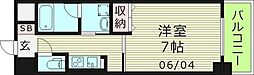 CASA京橋 1Kの間取図画像