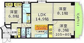 ロイヤルコート生江  ｜ 大阪府大阪市旭区生江１丁目（賃貸マンション3LDK・6階・86.12㎡） その2