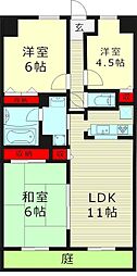 ディオ・フェルティ豊中・服部 3LDKの間取図画像