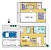 区画図：２LDK＋吹き抜けプラン（建物プラン例）建物価格　約1780万円、建物面積　約73.27　m2