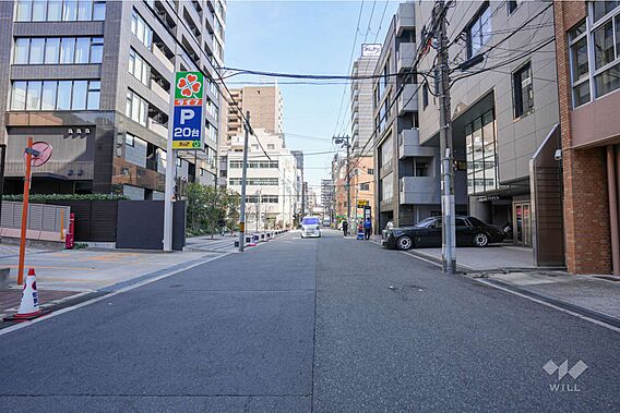 敷地北側の前面...