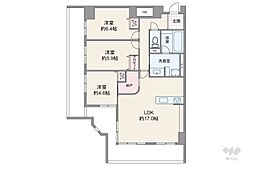 アーバンヒル上町 3LDKの間取図画像