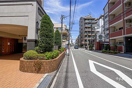 敷地東側の前面道路