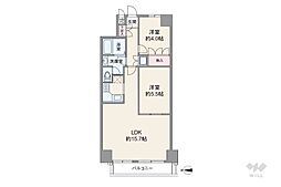 ライオンズマンション四ツ橋 2LDKの間取図画像