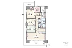 ジオ新町 2LDKの間取図画像