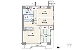 メロディーハイム内本町 3LDKの間取図画像