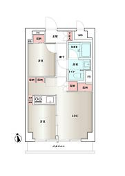 モナークマンション第2方南B 2LDKの間取図画像