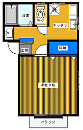 ウィングハウス 1Kの間取図画像