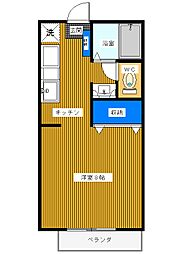 グリーンヴィル 1Kの間取図画像