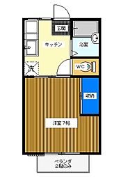 TTサンシティA 1Kの間取図画像
