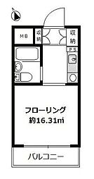 グリーングロゥサ 1Kの間取図画像