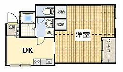 目黒第五コーポラス 1DKの間取図画像