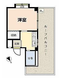 高野ハイツ 1Kの間取図画像