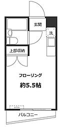 ビアンカ目黒 ワンルームの間取図画像
