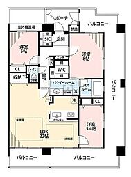 デュオプレステージ明石魚住パラーシオ 3LDKの間取図画像