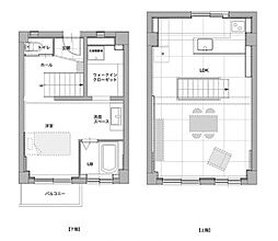 松が丘住宅13号棟 2LDKの間取図画像