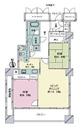 OAPレジデンスタワー東館 2LDKの間取図画像