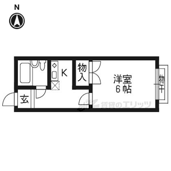 大阪府枚方市高野道１丁目(賃貸マンション1K・3階・18.50㎡)の写真 その2