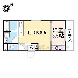 グレイスキューブ 1LDKの間取図画像