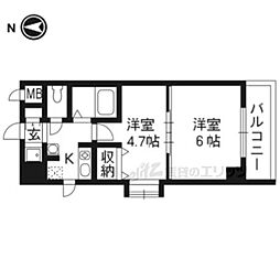 M'プラザ津田駅前10番館 2Kの間取図画像