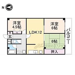 サニーコート山本 3LDKの間取図画像