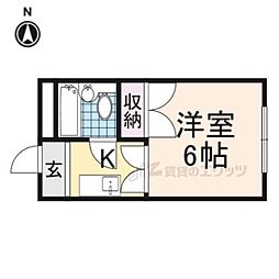 三島ハイツ 1Kの間取図画像