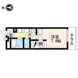 レオパレスAYOKA 1Kの間取図画像
