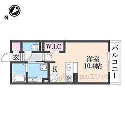 メゾンジュネス ワンルームの間取図画像