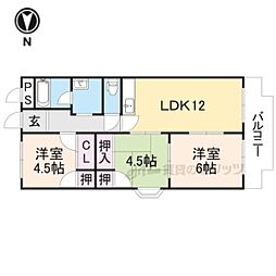 アメニティアルファー館 3LDKの間取図画像