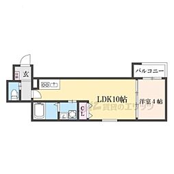 LIX大和田駅前 1LDKの間取図画像