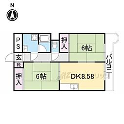 栄良ビル 1DKの間取図画像