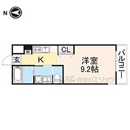 ハピーハウス 1Kの間取図画像