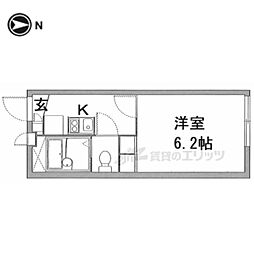 レオパレスグレイス4 1Kの間取図画像