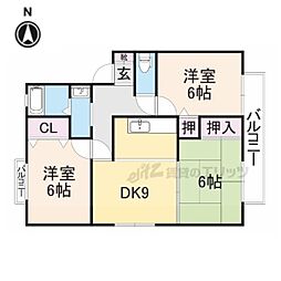 ディアコート 3DKの間取図画像
